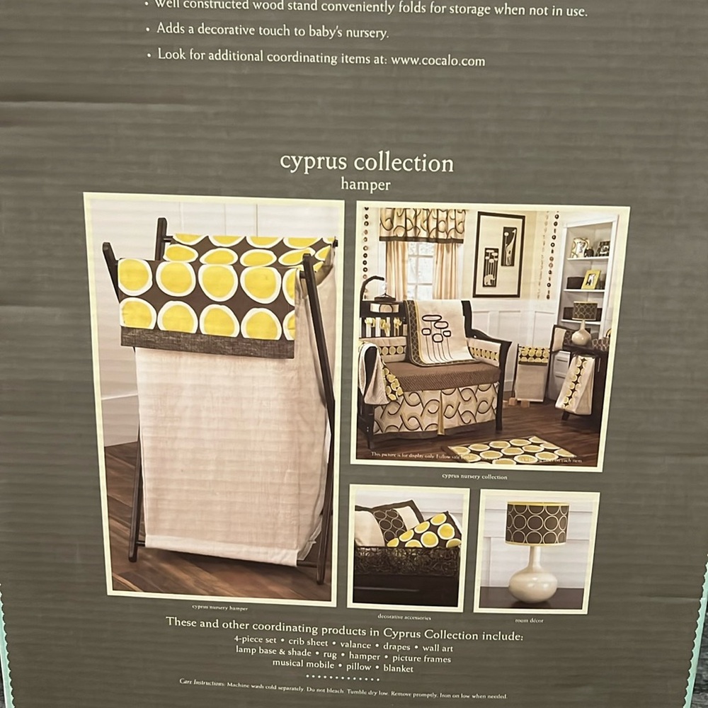 Cocalo couture Cyprus collection clothes/toy hamper new beige 32.5”x14”x12”